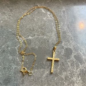 14k gold cross and gold chain